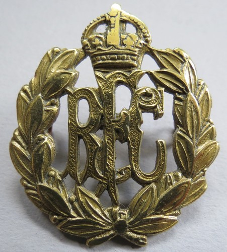 Military brass badge - rfc, royal