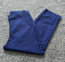 Roman Women's Blue Lightweight Elastic Waist Crop Trousers - Ladies Size UK 10