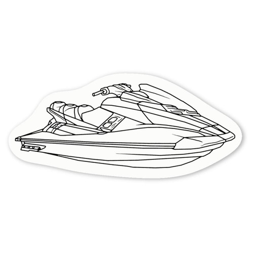 Jet ski white vinyl - ski',