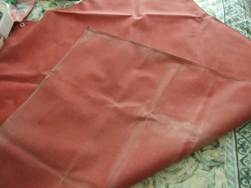 Red rubber apron - red,