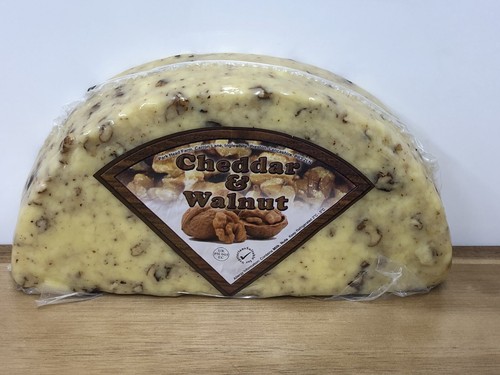 Cheddar cheese with walnuts - cheese,