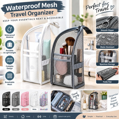 Standing mesh toiletry - bag, eva