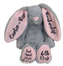 Personalised bunny birth teddy - personalised,