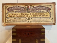Vintage North Eastern Railways Carriage Panel Advertising Hotels-2372-York,Hull.