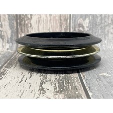 Saucer shaped bangle set black