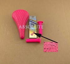 Pink diamond stitched bmx bike - stitched,