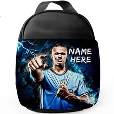Personalised Haaland Lunch Bag City School Boys Insulated Lunchbox Football NL31