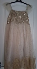 Monsoon Girls Dress Age 11. Gold And Champagne Ivory. Party. Xmas. Bridesmaid