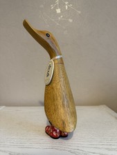 DCUK The Duck Company "Nora" Wooden Decorative Duck With Wellies (Z4)