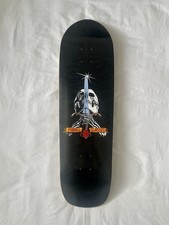 2007 VINTAGE POWELL “CLASSIC” SKULL & SWORD OLD SCHOOL SKATEBOARD DECK —BLACK