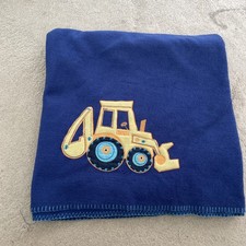 Next Blue tractor  Fleece Blanket Throw 150 x 180 Kids Bedroom