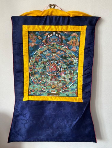 Tibetan thangka wheel of - thangka,