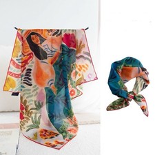 Mulberry Silk Scarf in Blue