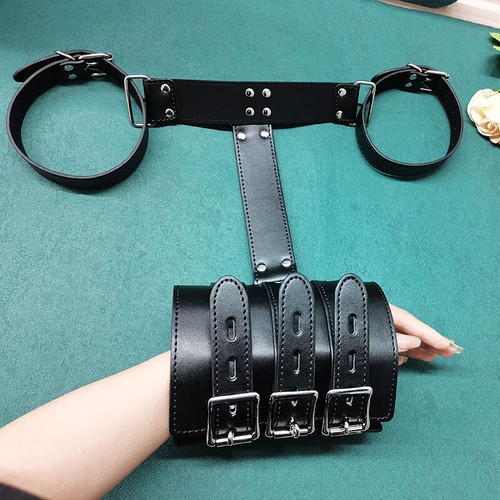 Leather restraints lockable - pu,