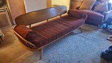 Vintage Ercol Studio Couch Day Bed with cushions and covers