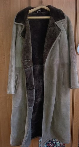 Women brown sheepskin coat - coat, 40