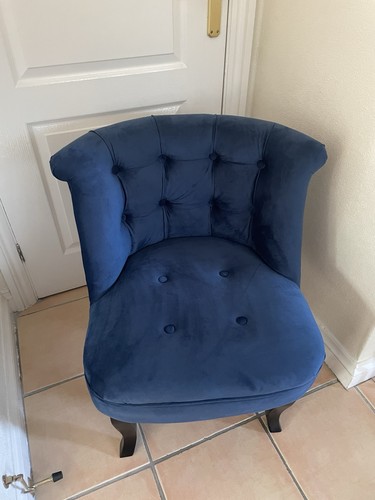 Dark blue velvet chair kirkton - dark,