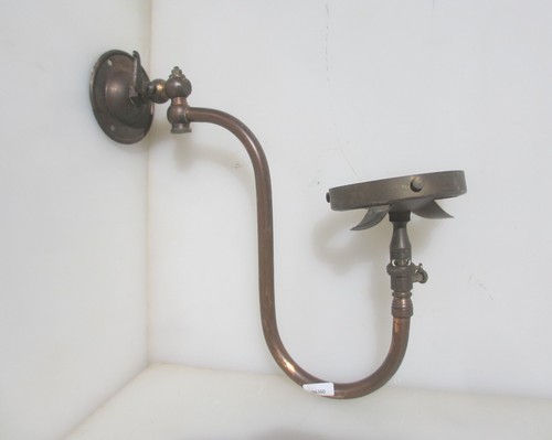 Victorian brass gas wall light - brass,