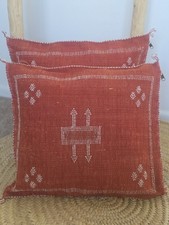 Moroccan Cactus Sabra Silk Handmade Pillows Cushion Cover, Boho, Berber