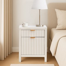 Bedside Table Ribbed Bedroom 2