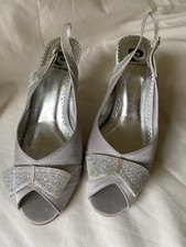 Pierre Cardin Ladies Silver Slingback Shoes -Silver/Light Grey Colour - Size 39