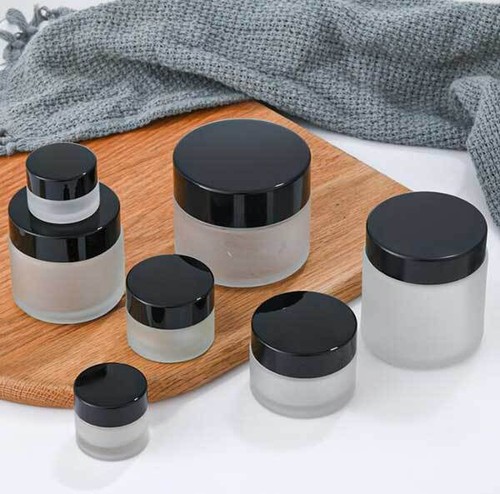 Glass cosmetic jars 100g - glass, 5g-100g