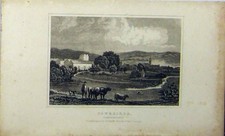 Original Old Antique Print