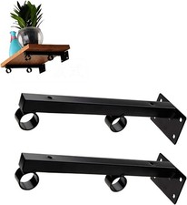 6 Pc Shelf Brackets Black