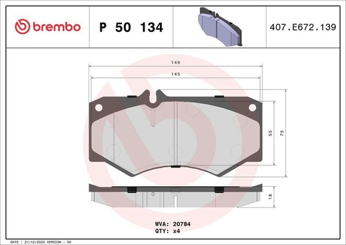 Brembo p50134 brake pad set - brembo,