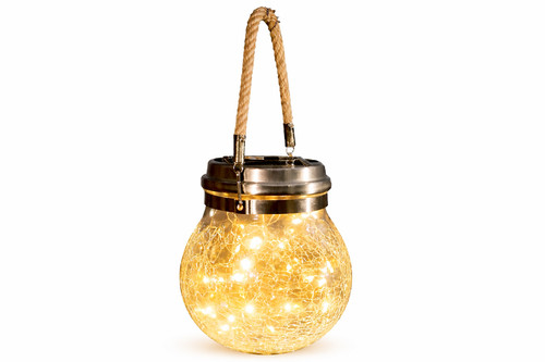Hanging solar crackle glass - solar,