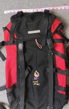Vintage Karrimor Hot Ice Backpack Rucksack 30L Red Black UK Made Hiking Camping 