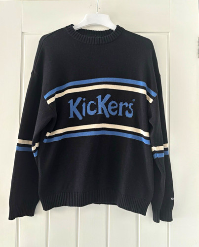 Kickers mens black knit - black,
