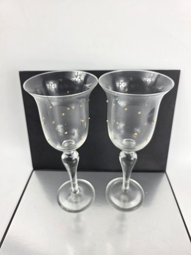 Pair tall clear - pair, wine