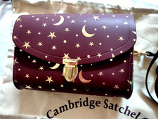 rare limited edition Cambridge Satchel Company pushlock oxblood starstruck BNWT