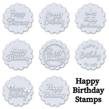 Happy Birthday Embosser Stamp Embosser Stamp For Fondant Baking Cupcake Decorate