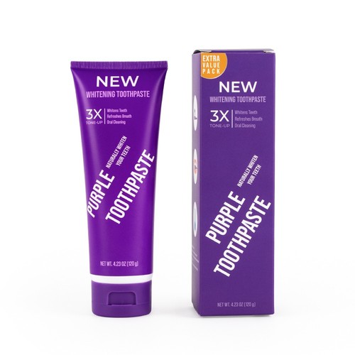 Purple whitening toothpaste