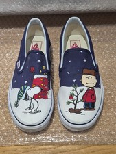 Ltd Edition VANS Snoopy Peanuts Charlie Brown Christmas Scene UK 3.5 VGC