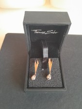Vintage Ted Baker Rose Gold Tone Diamante Drop Earrings In  Thomas Sabo Box VGC
