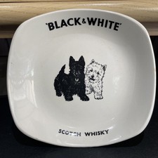 RARE Black & White whisky Ash Tray by HANCOCK CORFIELD & WALLER Ltd 1960's/70's