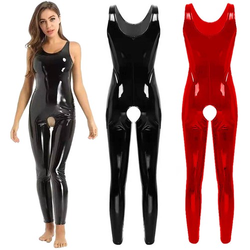Womens wet look pvc leather - look,