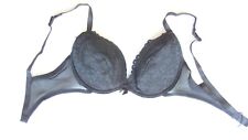 Evie 34A Plunge Bra. padded inserts to wear with or without overlay lace cup