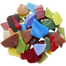 Mixed glass mosaic pieces