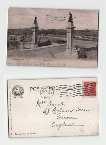 Postcard entrance to - entrance,