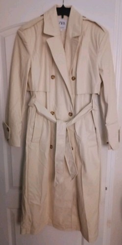 Zara faux leather ivory - faux, trench