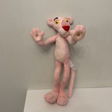 14" Bendy Poseable The Pink Panther soft toy plush with window suckers suction 