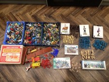 Massive amount of mainly 54mm toy soldiers by Britains, timpo, AIP, Aifix, etc