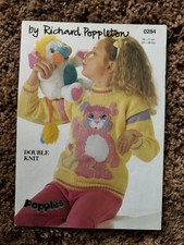 Richard Poppleton 0284 Popples Sweater Knitting Pattern Booklet