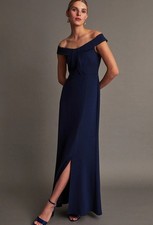 Monsoon Ladies Evening Dress Bridesmaid Mother Of Bride 20 Navy RRP £125 NEW Tag