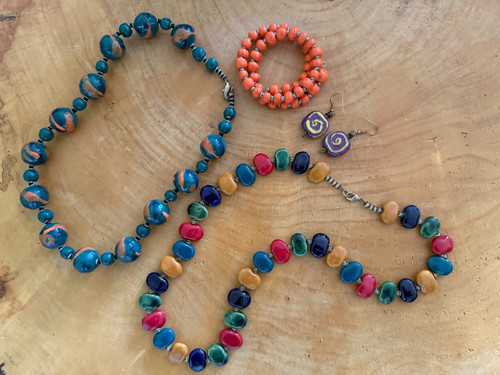 Necklace bracelet earrings - necklace,