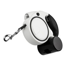 White Retractable Dog Lead